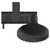 Colore Round Matt Black Shower Slide Rail Kit Top View from Above