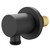 Colore Round Matt Black Deluxe Shower Elbow Right Hand Side View