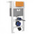 OLI Mechanic Expert Plus Adjustable Height Wall Hung Toilet Frame with Dual Flush Concealed Cistern Left Hand Side View