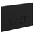 OLI Basal Black Soft Touch 230mm Flush Plate with Square Push Buttons Left Hand Side View