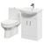 Neiva Gloss White 550mm 2 Door Vanity Unit and Closed Back Toilet Suite Right Hand Side View