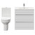 Solitaire Gloss White 750mm 2 Drawer Vanity Unit and Rimless Toilet Suite Front View