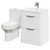 Arendal Gloss White 600mm Floor Standing 2 Drawer Vanity Unit and Closed Back Toilet Suite Right Hand Side View