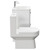 Bergen Gloss White 600mm Floor Standing 2 Drawer Vanity Unit and Open Back Toilet Suite Side on View