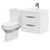 Arendal Gloss White 600mm Wall Mounted 2 Drawer Vanity Unit and Rimless Toilet Suite Right Hand Side View