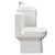 Arendal Gloss White 600mm Wall Mounted 2 Drawer Vanity Unit and Comfort Height Toilet Suite Side on View