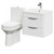 Bergen Gloss White 600mm Wall Mounted 2 Drawer Vanity Unit and Comfort Height Toilet Suite Right Hand Side View