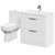 Arendal Gloss White 800mm Floor Standing 2 Drawer Vanity Unit and Open Back Toilet Suite Right Hand Side View