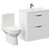 Arendal Gloss White 800mm Floor Standing 2 Drawer Vanity Unit and Open Back Toilet Suite Left Hand Side View