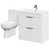 Arendal Gloss White 800mm Floor Standing 2 Drawer Vanity Unit and Rimless Toilet Suite Right Hand Side View