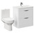 Arendal Gloss White 800mm Floor Standing 2 Drawer Vanity Unit and Rimless Toilet Suite Left Hand Side View