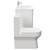 Arendal Gloss White 800mm Floor Standing 2 Drawer Vanity Unit and Closed Back Toilet Suite Side on View