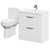 Arendal Gloss White 800mm Floor Standing 2 Drawer Vanity Unit and Comfort Height Toilet Suite Right Hand Side View