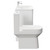 Arendal Gloss White 800mm Floor Standing 2 Drawer Vanity Unit and Comfort Height Toilet Suite Side on View