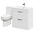 Bergen Gloss White 800mm Floor Standing 2 Drawer Vanity Unit and Rimless Toilet Suite Right Hand Side View