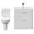 Bergen Gloss White 800mm Floor Standing 2 Drawer Vanity Unit and Closed Back Toilet Suite Front View