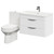 Arendal Gloss White 800mm Wall Mounted 2 Drawer Vanity Unit and Rimless Toilet Suite Right Hand Side View