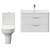 Arendal Gloss White 800mm Wall Mounted 2 Drawer Vanity Unit and Closed Back Toilet Suite Front View