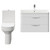 Arendal Gloss White 800mm Wall Mounted 2 Drawer Vanity Unit and Comfort Height Toilet Suite Front View