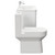 Arendal Gloss White 800mm Wall Mounted 2 Drawer Vanity Unit and Comfort Height Toilet Suite Side on View