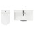 Bergen Gloss White 800mm Wall Mounted 2 Drawer Vanity Unit and Open Back Toilet Suite Top View from Above
