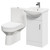 Neiva Gloss White 450mm 1 Door Vanity Unit and Rimless Toilet Suite Right Hand Side View