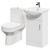 Neiva Gloss White 450mm 1 Door Vanity Unit and Closed Back Toilet Suite Right Hand Side View