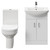 Neiva Gloss White 550mm 2 Door Vanity Unit and Open Back Toilet Suite Front View