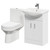 Neiva Gloss White 550mm 2 Door Vanity Unit and Rimless Toilet Suite Right Hand Side View