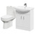 Neiva Gloss White 650mm 2 Door Vanity Unit and Open Back Toilet Suite Right Hand Side View