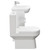 Neiva Gloss White 650mm 2 Door Vanity Unit and Open Back Toilet Suite Side on View