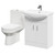 Neiva Gloss White 650mm 2 Door Vanity Unit and Rimless Toilet Suite Right Hand Side View