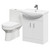 Neiva Gloss White 650mm 2 Door Vanity Unit and Closed Back Toilet Suite Right Hand Side View