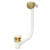 Colore Brushed Brass Free Flow Bath Filler with Push Waste and Overflow Right Hand Side View