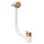 Colore Brushed Brass Free Flow Bath Filler with Push Waste and Overflow Left Hand Side View