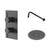 Colore Matt Black Twin Thermostatic Valve Mixer Shower with Round Fixed Head and Wall Arm Right Hand Side View