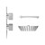 Cubix Polished Chrome Twin Thermostatic Valve Mixer Shower with Square Fixed Head and Wall Arm Side on View thumbnail