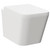 Darnley Square Wall Hung Toilet Pan with Soft Close Toilet Seat Left Hand Side View