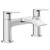 A modern silver bath filler tap