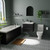 Kent 1700mm Straight Single Ended Bathroom Suite including Nero Oak Vanity Unit with Polished Chrome Handles Roomset View