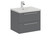 A modern grey 2 drawer vanity unit and basin