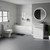 A modern bathroom suite including slim edge straight single ended bath, vanity unit and close coupled toilet