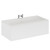 A modern white straight double ended bath