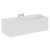 A modern white straight double ended bath