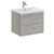 A modern grey 2 drawer vanity unit and basin