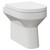 A modern white back to wall toilet