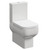 A modern white close coupled toilet