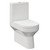 A modern white close coupled toilet