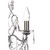 Forum Spa Pro Annalee Polished Chrome/Clear 450mm 3 Light Chandelier - SP-31449-CHR Viewed Close Up