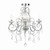 Forum Spa Vela Polished Chrome/Clear 495mm 5 Light Bathroom Chandelier - SPA-19713-CHR Front View